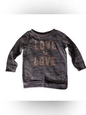 Kids Heather Gray "LOVE IS LOVE" Graphic Sweatshirt